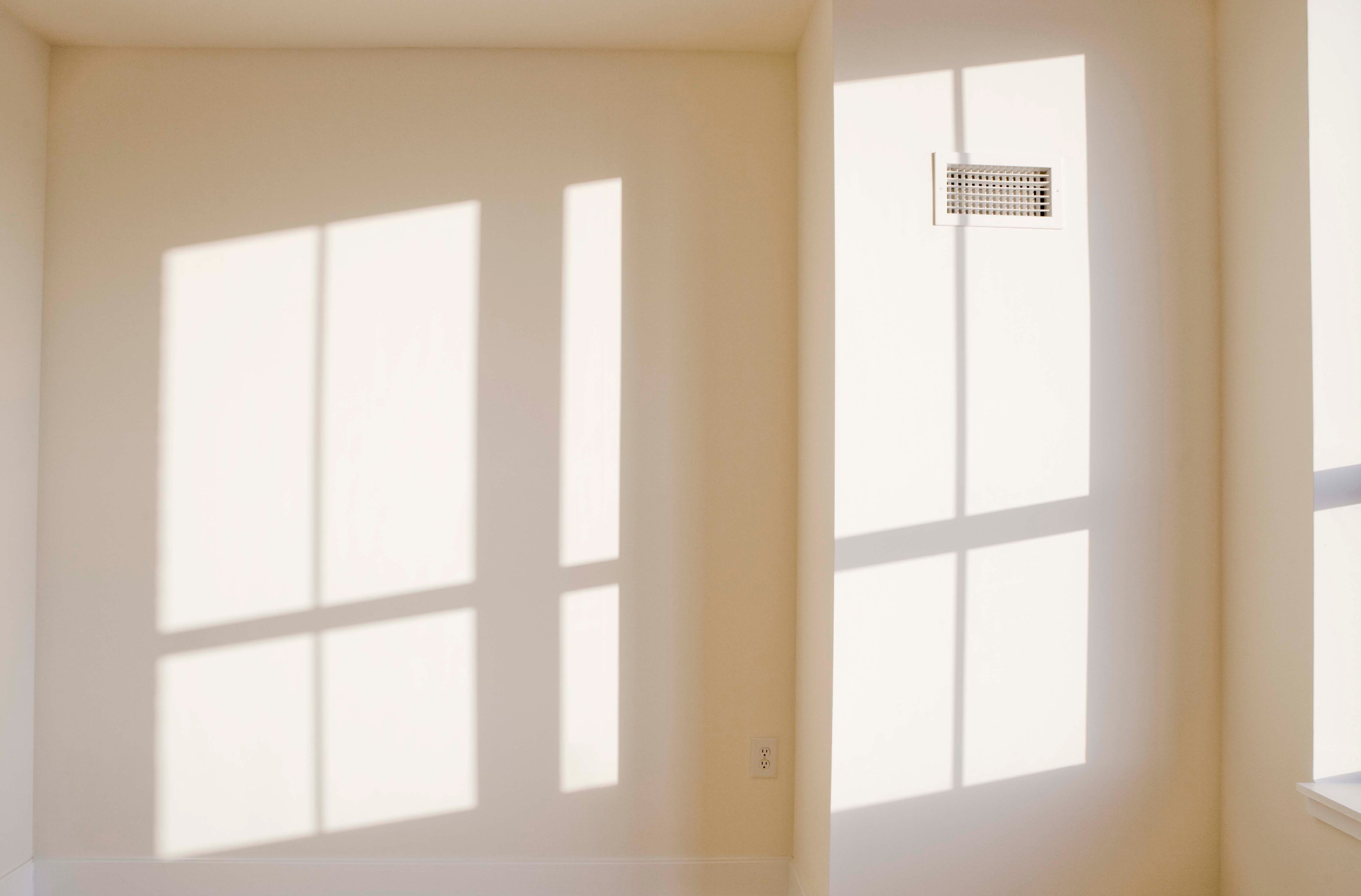 Wall with window shadows